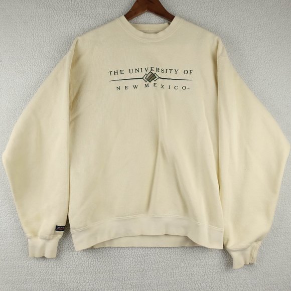 Jansport Tops - Jansport Sweatshirt Womens Medium Beige White University of New Mexico Retro